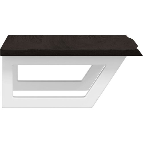  Zidna polica za umivaonik od čelika i masivne hrastovine Smeđa 60 x 40 x 2 cm Slike