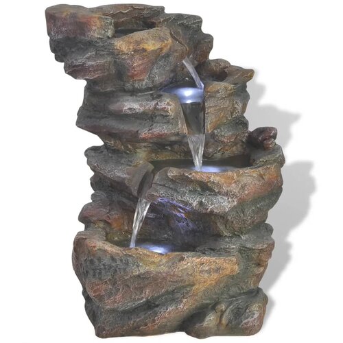 VidaXL Unutra&amp;scaron;nja fontana od poli-smole s LED svjetlima Slike