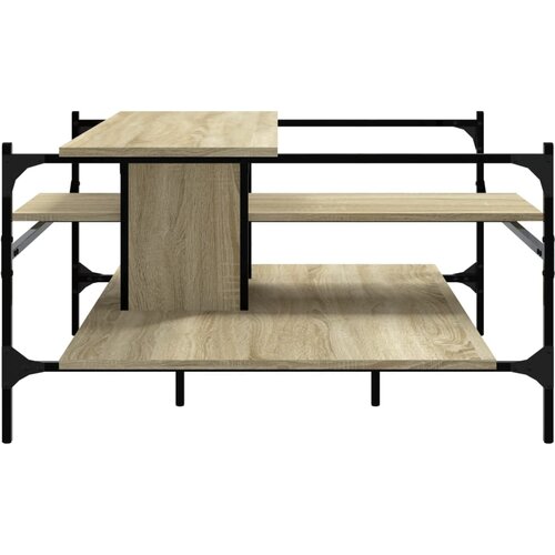  Stolić za kavu boja hrasta 100x100x48,5 cm konstruirano drvo Smeđa Slike