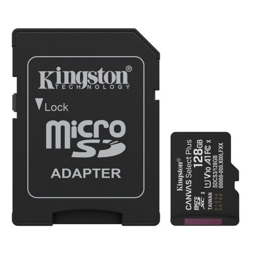 Kingston Micro SD 128GB Canvas Selekt Plus 150MBs ,Class10 UHS-1 U1 V10+ Adapter Cene