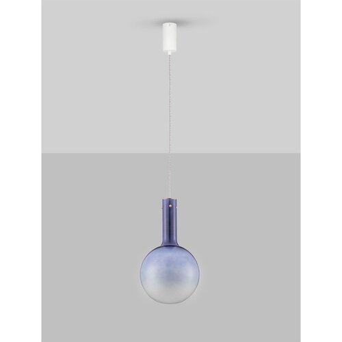 Nova Luce Modra steklena LED zatemnitvena viseča svetilka &amp;oslash; 25 cm Nostos &amp;ndash; Slike