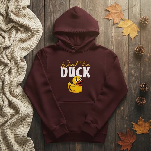  what the duck - duks sa kapuljačom bordo Cene