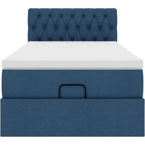 VidaXL otomanski krevet s madracem plavi 100x200 cm tkanine Slike