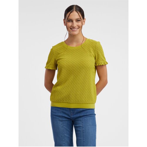 Orsay Green Women Patterned Knitted T-Shirt - Women Cene