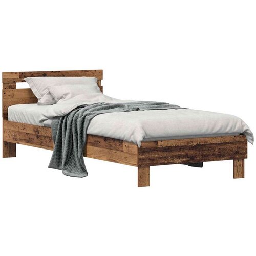  Okvir za krevet Staro drvo 75 x 190 cm Konstruirano drvo Slike