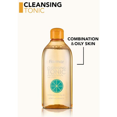 Flormar Combination &amp;amp; Oily Skin Cleansing Tonic globinsko či&amp;iacute;stilni tonik za mastno in me&amp;scaron;ano kožo 200 ml Slike