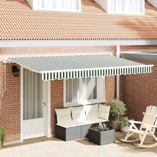  Skrovita tenda Zelena 400 x 200 cm tkanina Cijene