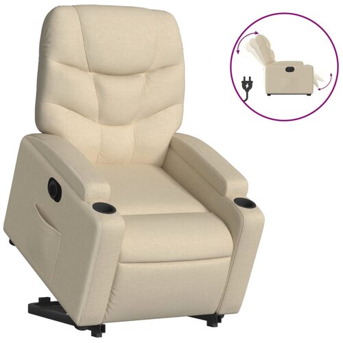 Maison Chic Električni naslanjač - Relax naslanjač s funkcijo vstajanja krem blago, (22062336) Cene