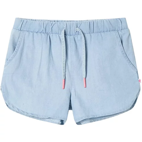 vidaXL Otroške kratke hlače nežna džins modra 116