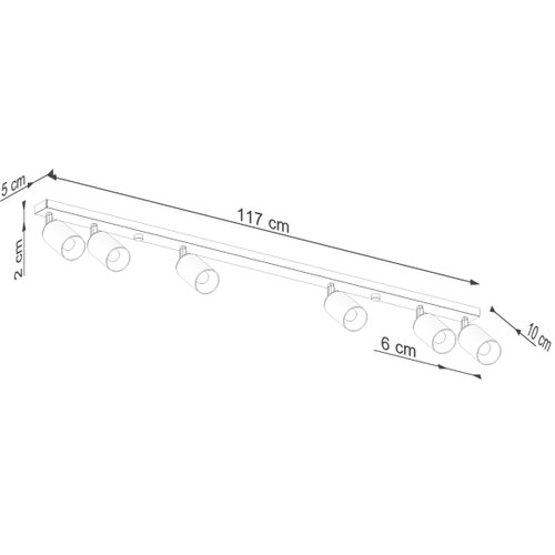 Sollux Lighting Sollux SL.1388 - Spot svetiljka WINX 6xGU10/10W/230V crna/zlatna Slike