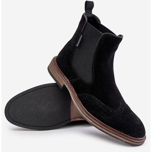 Big Star Suede Men's Ankle Boots Chelsea Big Star Black Cijene