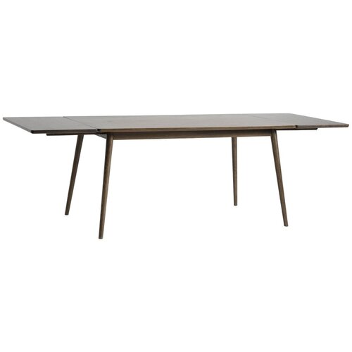 Unique Furniture Rjava raztegljiva jedilna miza z mizno plo&amp;scaron;čo v hrastovem dekorju 150x90 cm Barrali &amp;ndash; Slike