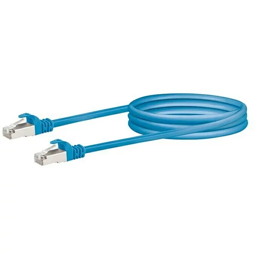 SCHWAIGER Mrežni kabel (CAT6, Duljina: 2,5 m, Plave boje, RJ45 utikač, Do 1 GBit/s)