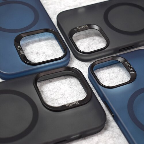  Maska za iPhone 15 Pro Max Berlia Smooth Magnet tamno plava Slike