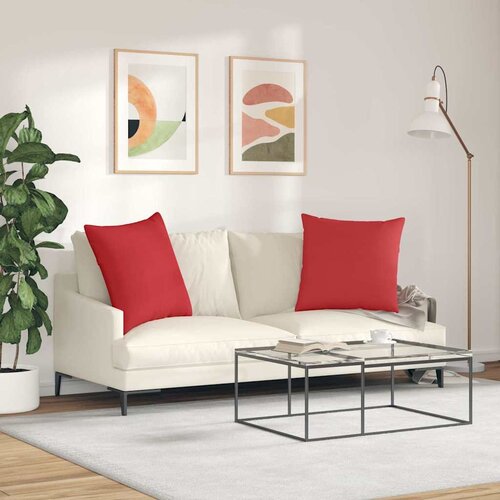  Jastučići za sofu 2 pcs Crvena 60 x 60 cm tkanina Slike
