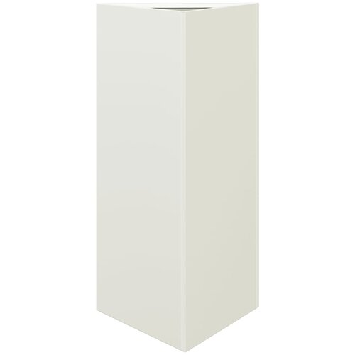 Maison Chic Vrtno korito - Greda - Cvetlični Lonec bela trikotnik 40x34,5x70 cm jeklo, (21790483) Slike