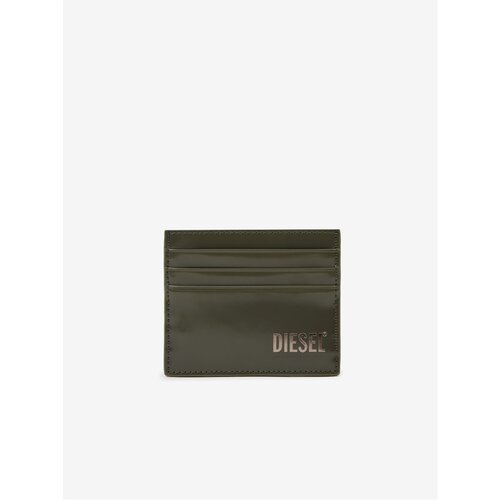 Diesel Khaki Men's Leather Card Case - Mens Cijene