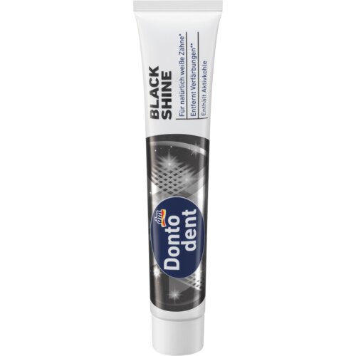Dontodent BLACK SHINE pasta za zube sa aktivnim ugljem 75 ml Slike