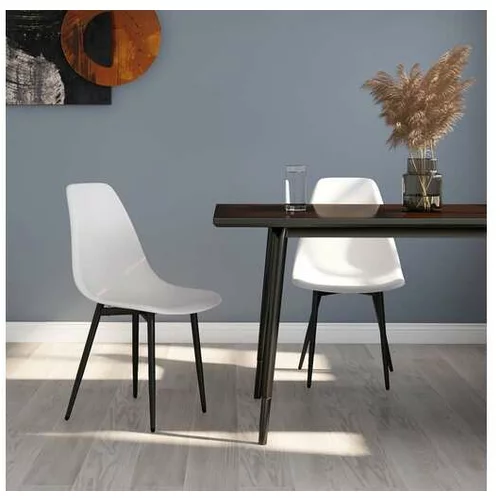  Jedilni stoli 2 kosa bele barve PP