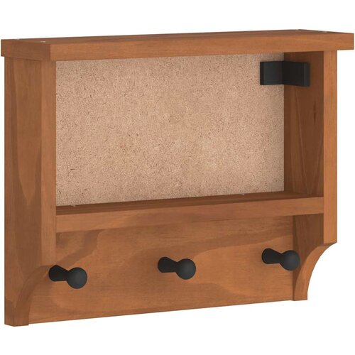 vidaXL Stenski obešalnik za plašče "SANDNES" 45x12x35 cm les borovega Cene