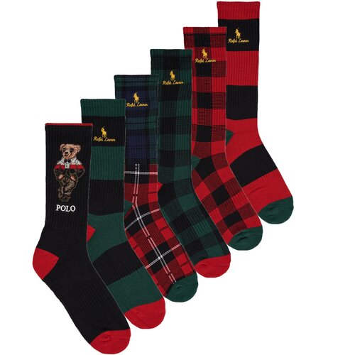 Polo Ralph Lauren HOL BEAR CR-CREW SOCK-6 PACK Vi&amp;scaron;ebojna Slike