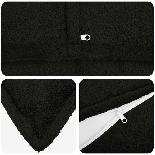  Presvlaka za jastuk 6 pcs HOUTEN Crna 40 x 40 cm Boucl&eacute; - Crna 40 x 40 cm 6 Cijene