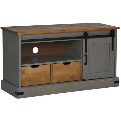 Maison Chic ormarić HALDEN s kliznim vratima sivi 110x40x60 cm puno drvo Cijene