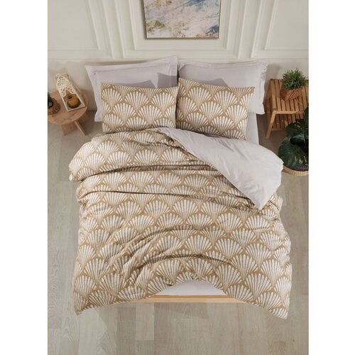  yelpaze - brown brown king quilt cover set (fr) Cene