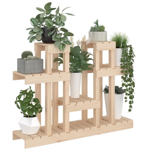  Stalak za biljke 104,5 x 25 x 77,5 cm od masivne borovine Slike