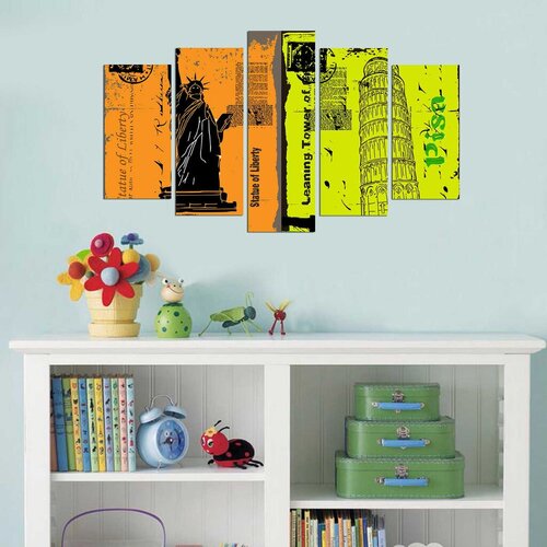 Wallity Set Slika 5PMX-011, 5 Delova Cene