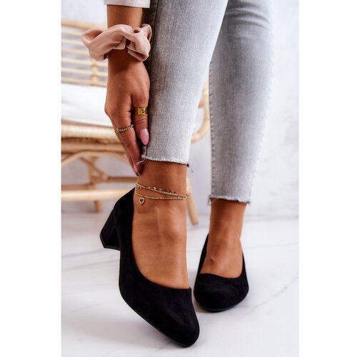 Kesi Suede Pumps On a Pillar Sergio Leone PB291 Black Slike