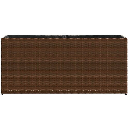  Vrtne sadilice s 2 posude 2 kom smeđe 90 x 20 x 40 cm poliratan Slike