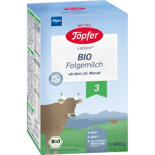 Töpfer Bio nadaljevalno mleko 3 - 600 g