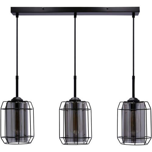 Candellux luster/visilica-jonera viseća lampa crna 3X40 E27 dim abažur Cene