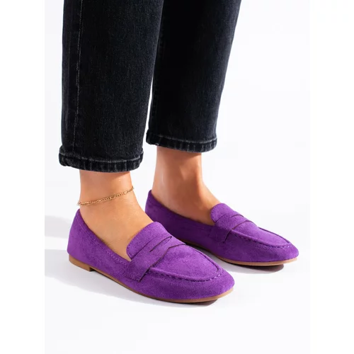 SHELOVET Suede comfortable women's lords purple