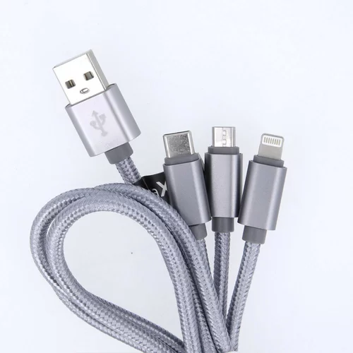 Maxlife 3in1 Kabel USB - Lightning + USB-C tipC + microUSB 1M