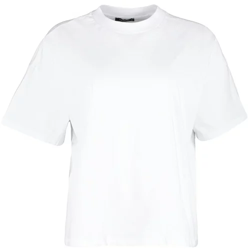 Trendyol Curve Plus Size T-Shirt - White - Oversize