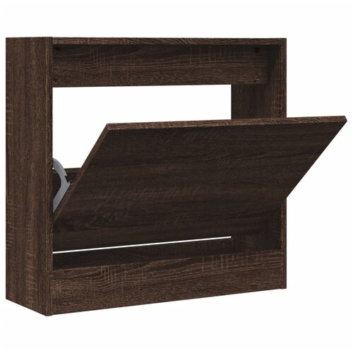 Maison Chic Omarica za obutev - Kopa za čevlje rjavi hrast 60x21x57 cm inženirski les, (21776650) Slike