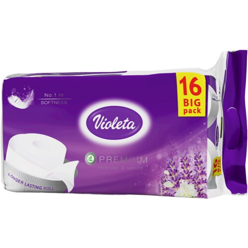 Violeta toaletni papir sivka/lavanda, 3-slojni, 16/1 Slike