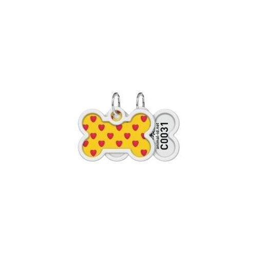 CLR WD Dezen Srca A2202834-Pločica sa QR kodom za kućne ljubimce 40 mm x 28 mm Slike
