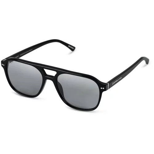 Kapten & Son Sončna očala 'Zurich Oversize All Black' črna / srebrna