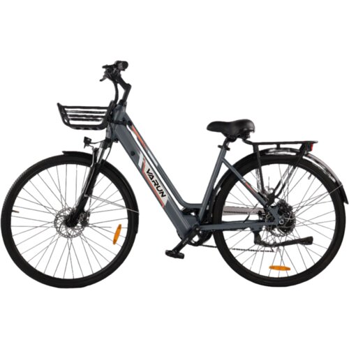 VARUN Žensko mestno električno kolo C700-8, 27,5" nizka stopnica, 36V 250W senzor navora, siva, (5000007879) Cene