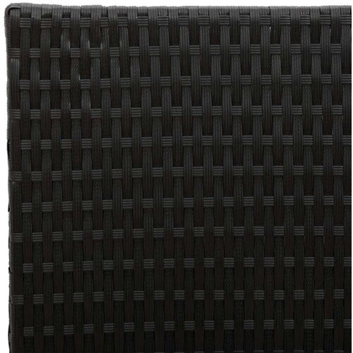  Visoki saksija Crna 55 x 22 x 70 cm poliratan - Crna Slike