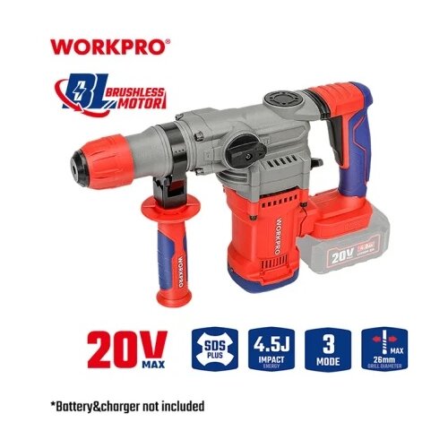 WorkPro wp390306 Aku. čekić-bu&scaron;ilica SDS+ (bez četkica), 20V ( WP390306 ) Cene