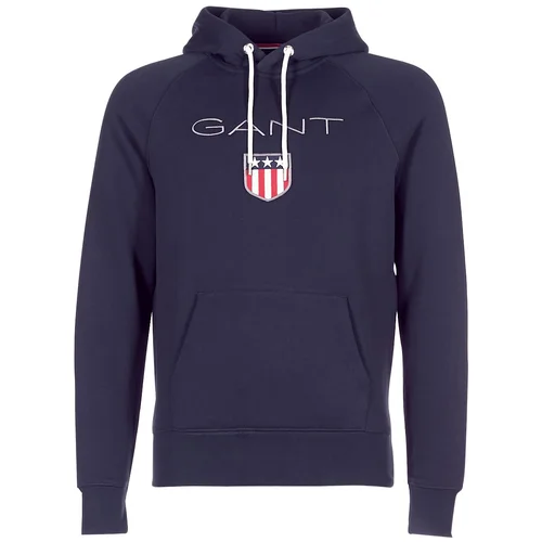 Gant Puloverji SHIELD SWEAT HOODIE Modra