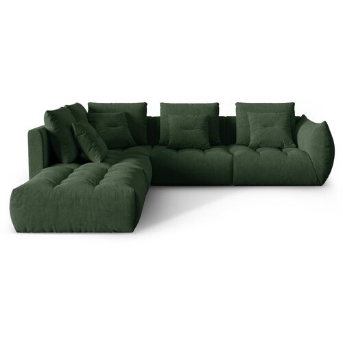 Micadoni Temno zelena kotna sedežna garnitura (levi kot/v obliki črke L) Bloom &amp;ndash; Home Slike