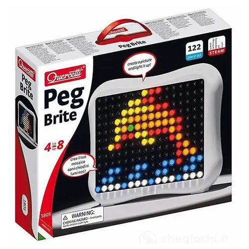 Quercetti Quercetti: Peg Brite 122-delni komplet svetlečih kristalnih bucik Cene