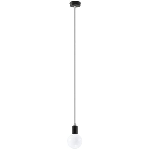 Nice Lamps Črna viseča svetilka Sollux Bombilla Slike