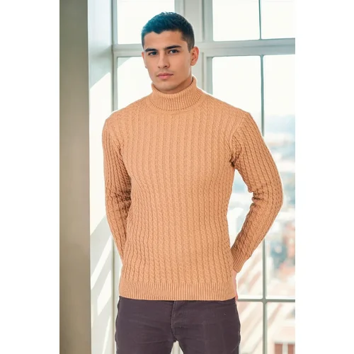 Dewberry 19295 Turtleneck Mens Sweater-CREAM