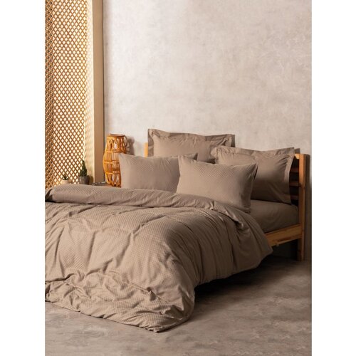  plaid - mink mink ranforce super king quilt cover set (fr) Cene